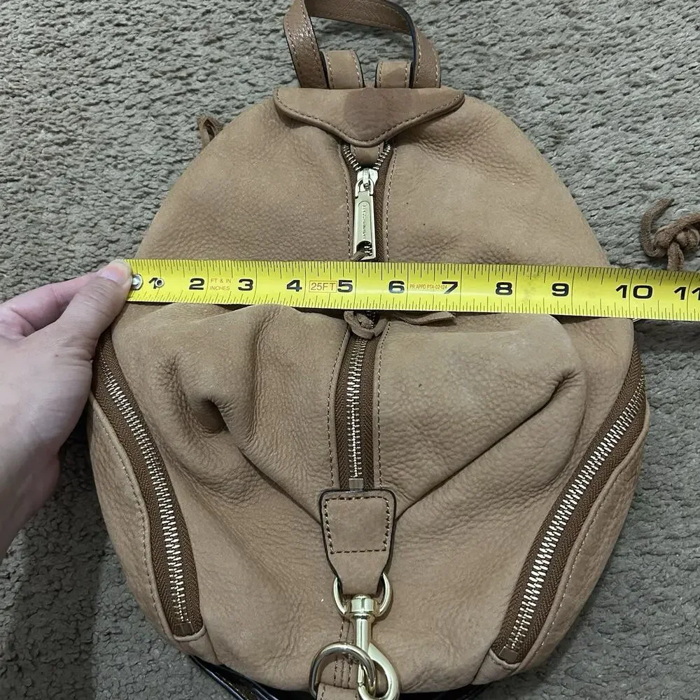Rebecca Minkoff Julian Mini Backpack Leather Handbag Tan *Read